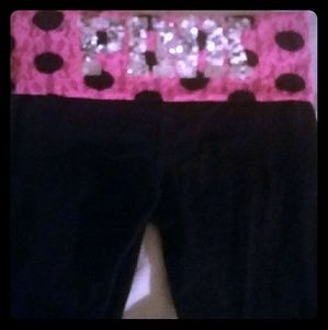 EUC RARE FIND VS PINK sequin&lace crop yoga pants